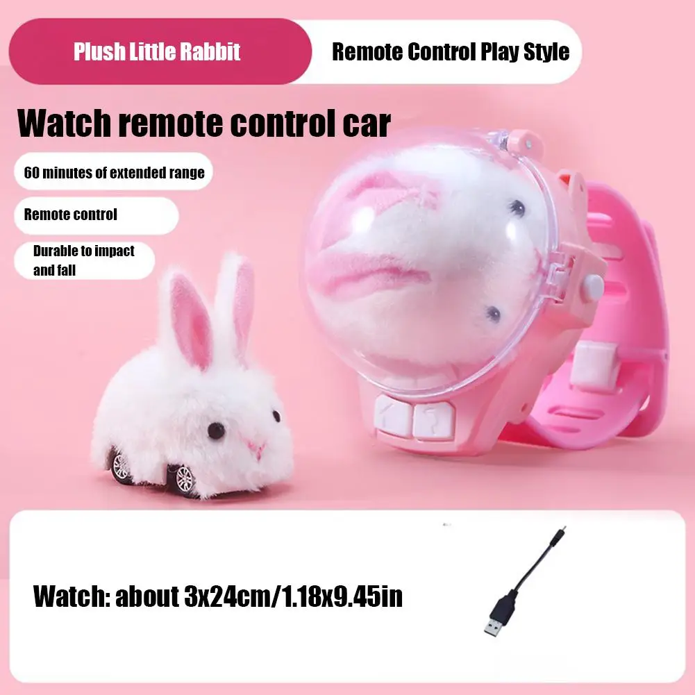 Mini Watch Control Car Cute Rabbit RC Car Accompany with Your Kids Gift for Boys Kids Remote Control Car Watch Mini RC Car H7D9