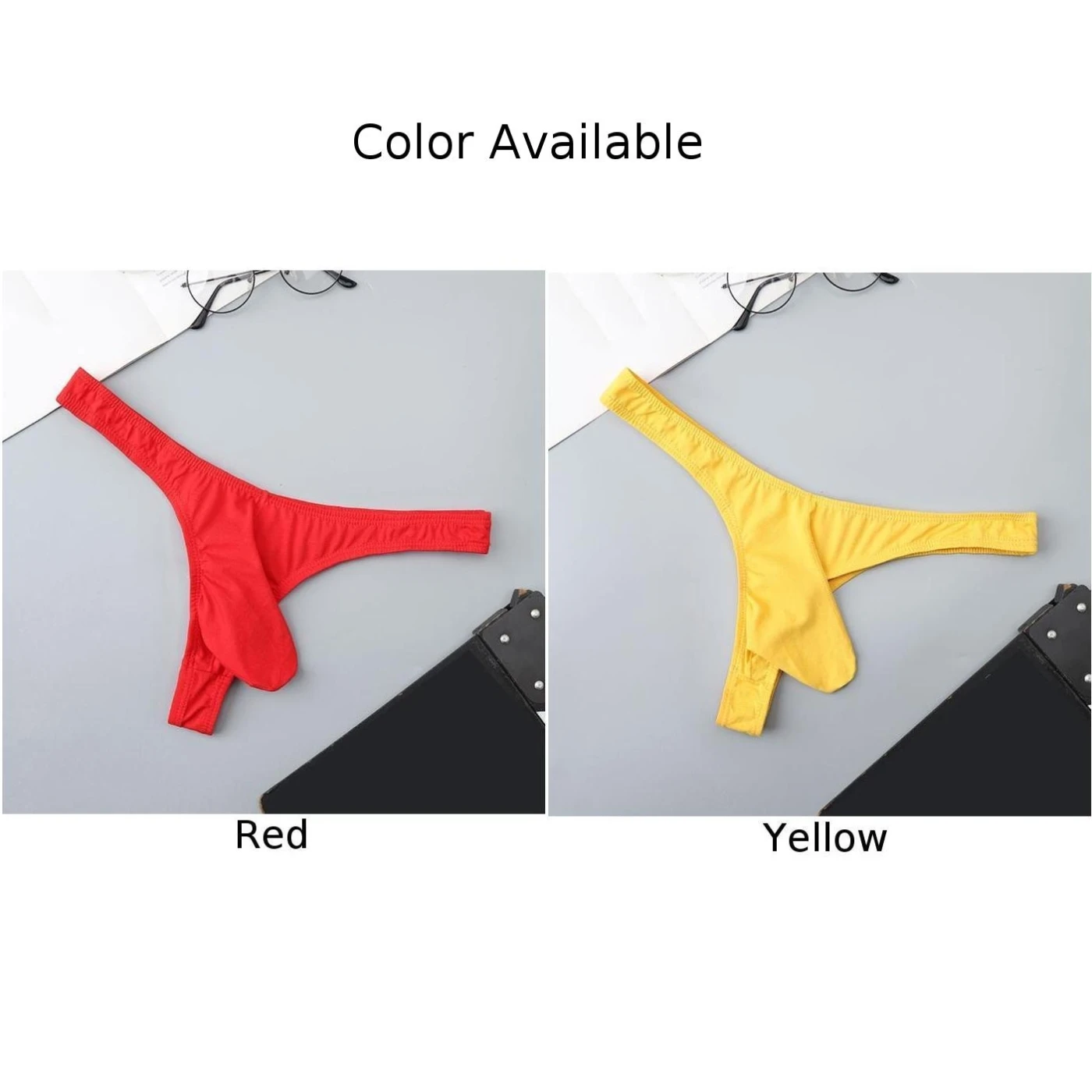 Men Cotton Briefs Solid T-Back Thong Underwear Low Rise Men's Triangular Low Rise Panties G-String Gays Sissy Pouch Underpants