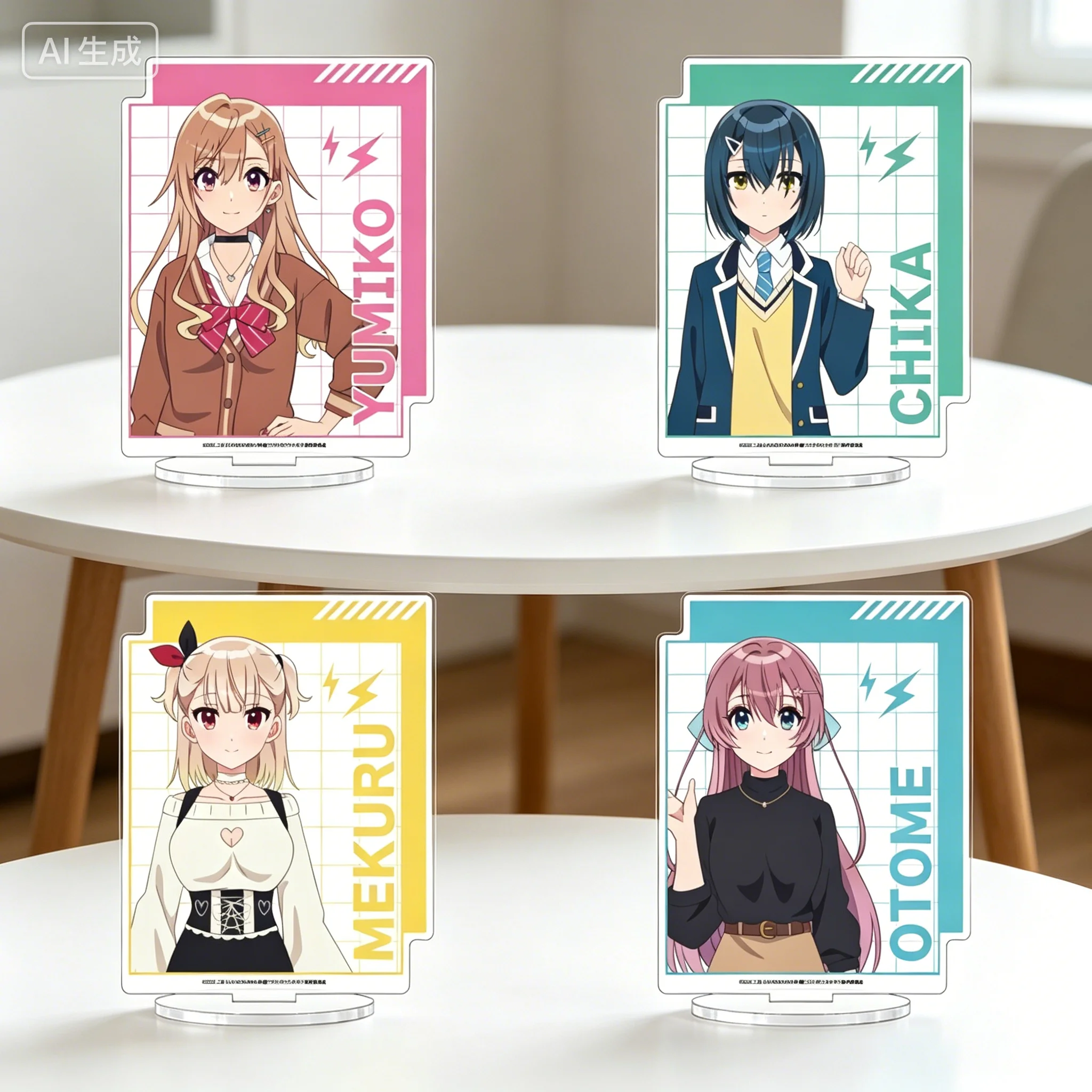 Seiyuu Radio no Uraomote Utatane Yasumi Yuhi - Soporte rectangular de acrílico, modelo de placa, llaveros, adorno de escritorio