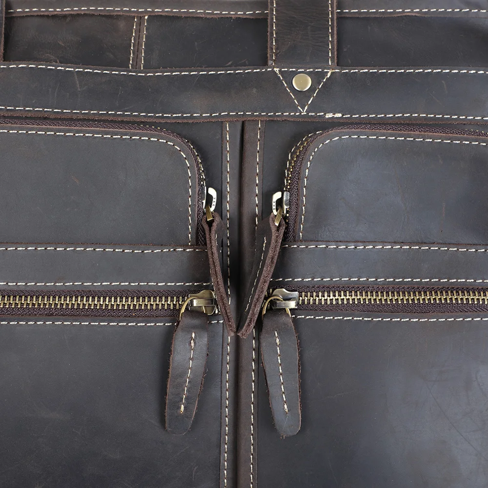 S.WORKER Premium Echtleder Business-Handtasche 16" Laptop Vintage Herren-Aktentasche für Arbeit & Reisen – Detail 16