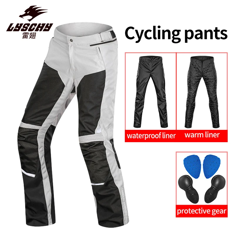 S-7XL Four Season Motocross Protective Gear Riding Equipment Motorbike Pants Waterproof Anti-Fall Motorcycle Racing Trousers