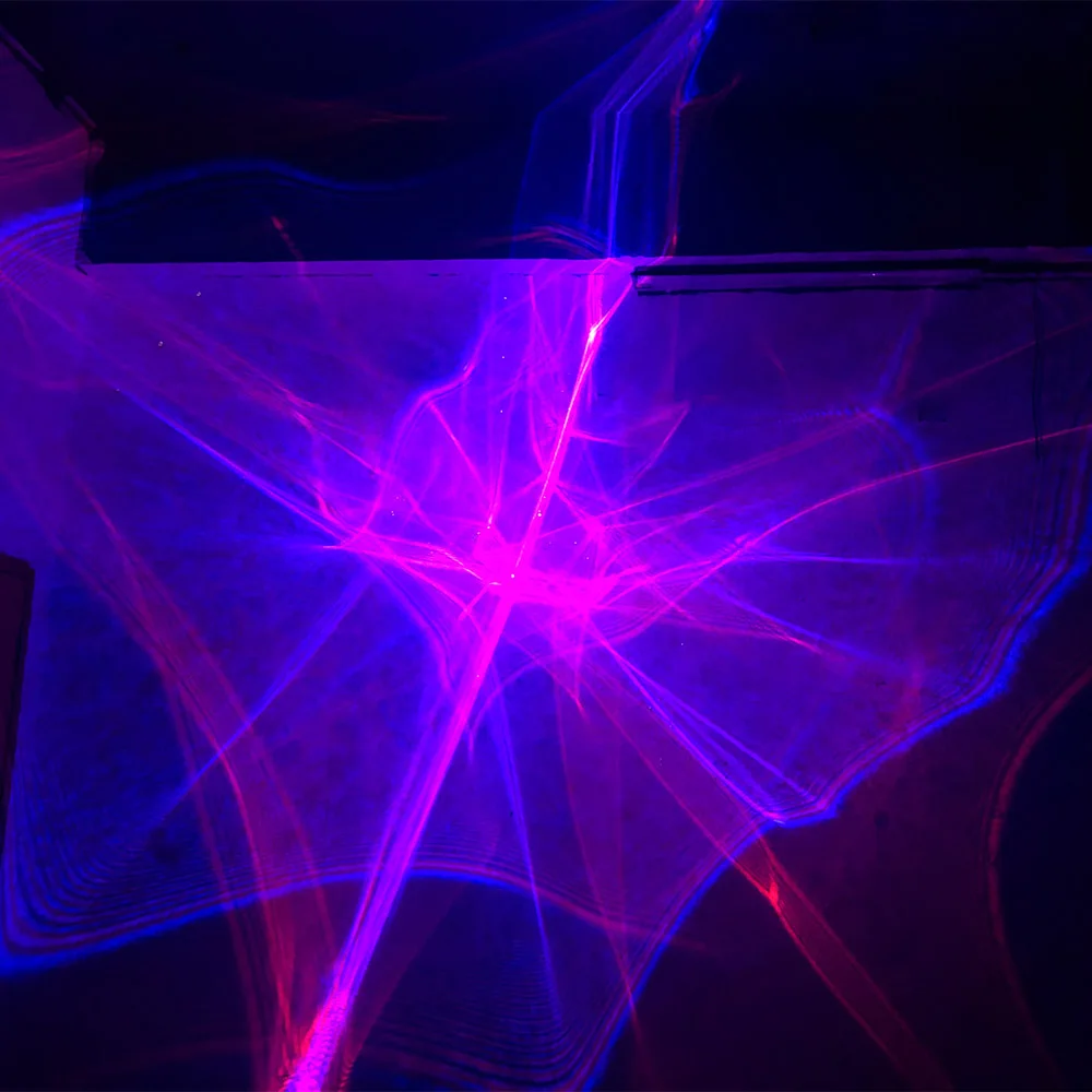 Laserowa lampa zewnętrzna 2W Polar Aurora Boreali, oświetlenie RGB DJ, wodoodporny projektor gwiazd i północnych świateł do dyskotek