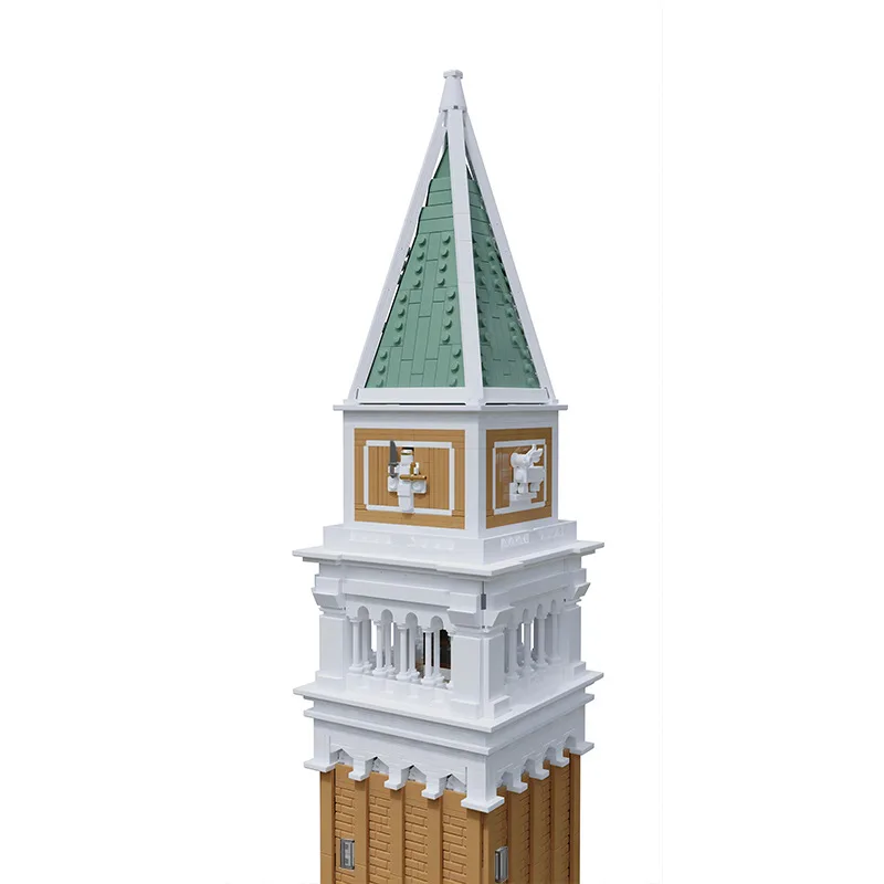 Street View Architecture Series Medieval Bell Tower Castle Building Block DIY Model Collection Experts Education Brick Toys Gift