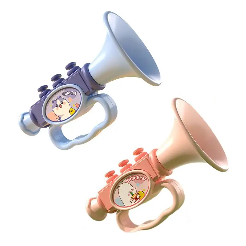 Toy Trumpet Cute Mini Trumpet Cartoon Clarinet Blow Horn Noise Makers Learning And Educational Toys For Children Boys Girls Over