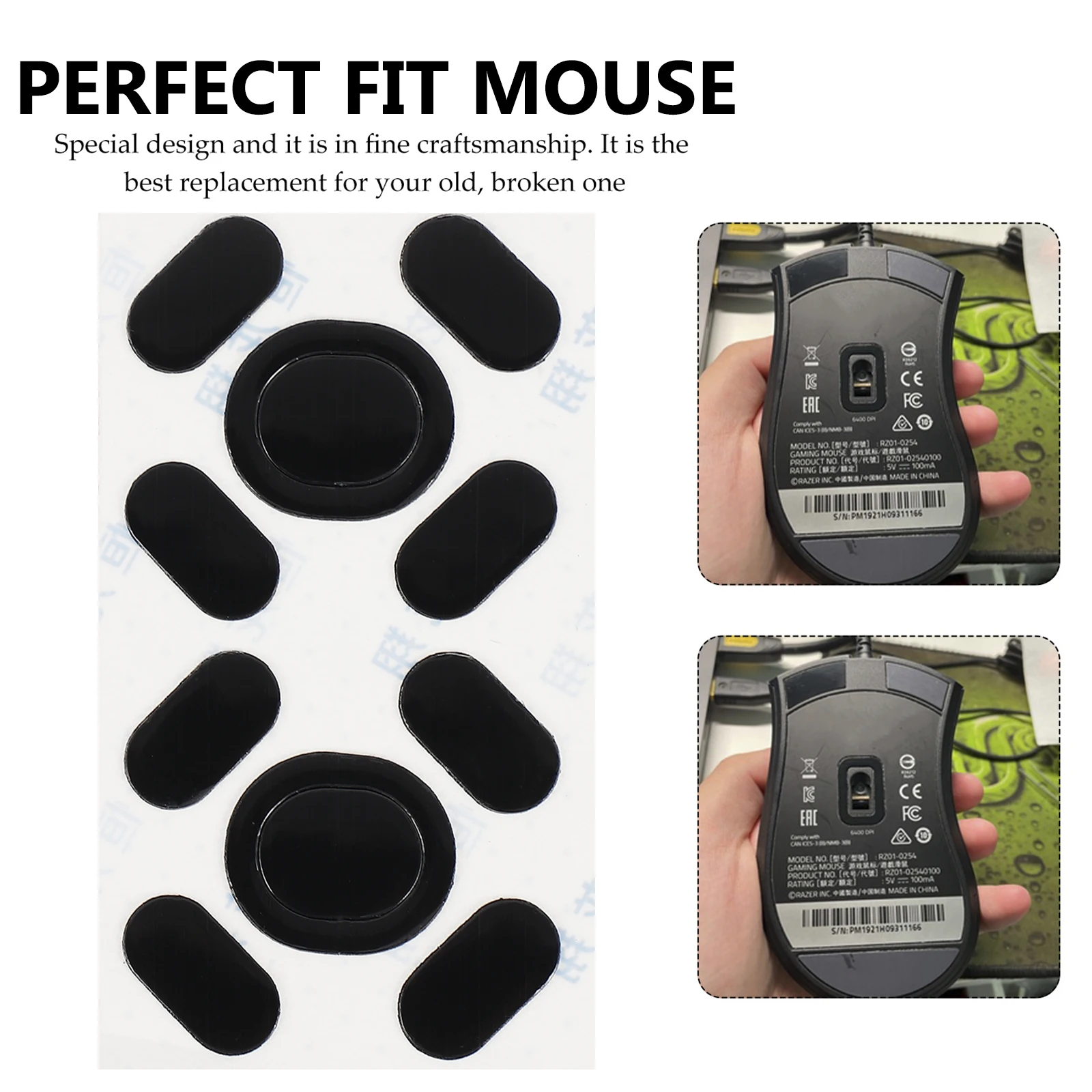 2 Sets Silicone Feet Replacement Non-Sticky High Softness Wear Resistant Smooth Glide Compatible With G102 Computer Accessories
