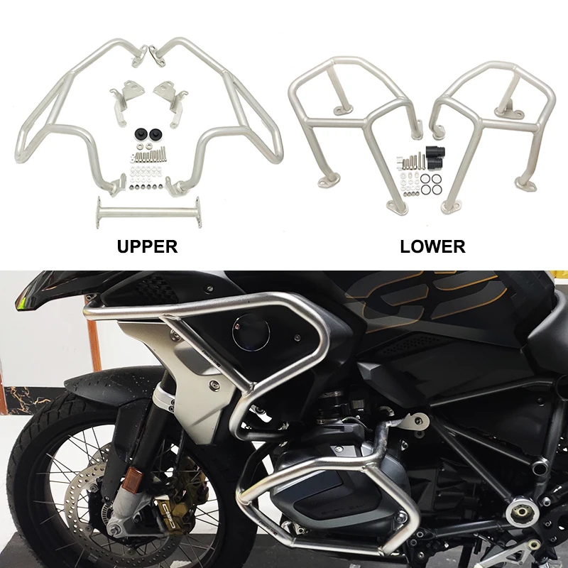 2023 Upper&Lower Engine Protetive Guard Crash Bar Tank Guard Protector For BMW R1250GS R 1250GS R 1250 GS R1250 LC 2019-2022