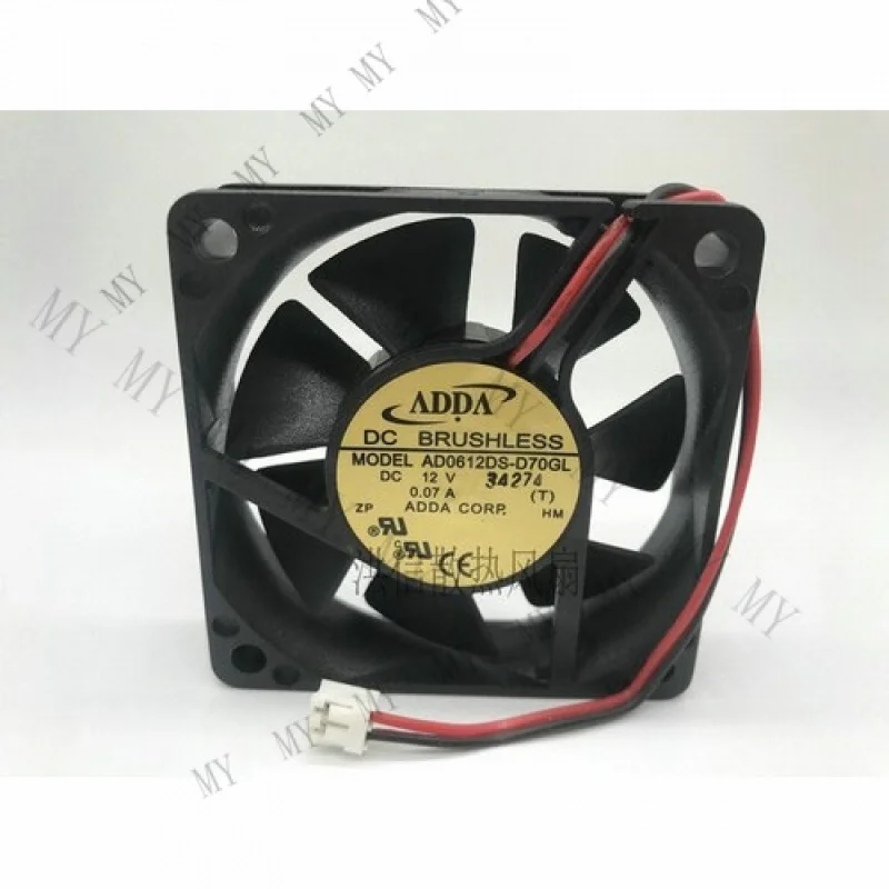 

TT for ADDA AD0612DS-D70GL DC 12V 0.07A 60*15MM 6015 Cooling fan 2pin