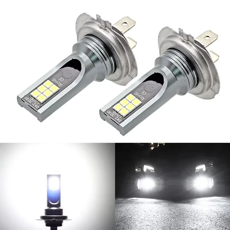 

LED DRL H7 Bulb Kit Car Fog Light Bulbs 55W Super-Bright 6000K White Led Lights For Vehicles High Power Auto Headlight