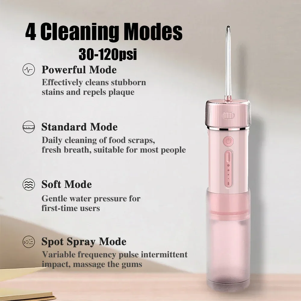 

175ML Water Tank Waterproof Oral Care Oral Irrigator USB Rechargeable Water Flosser For Teeth Cleaner Portable Dental Water Jet