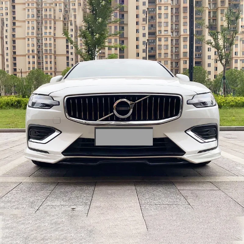 Car Front Bumper Diffuser For Volvo S60 V60 Sedan 2020-2023 Year Front Bumper Spoiler Diffuser Splitter Lip Body Kit Accessories