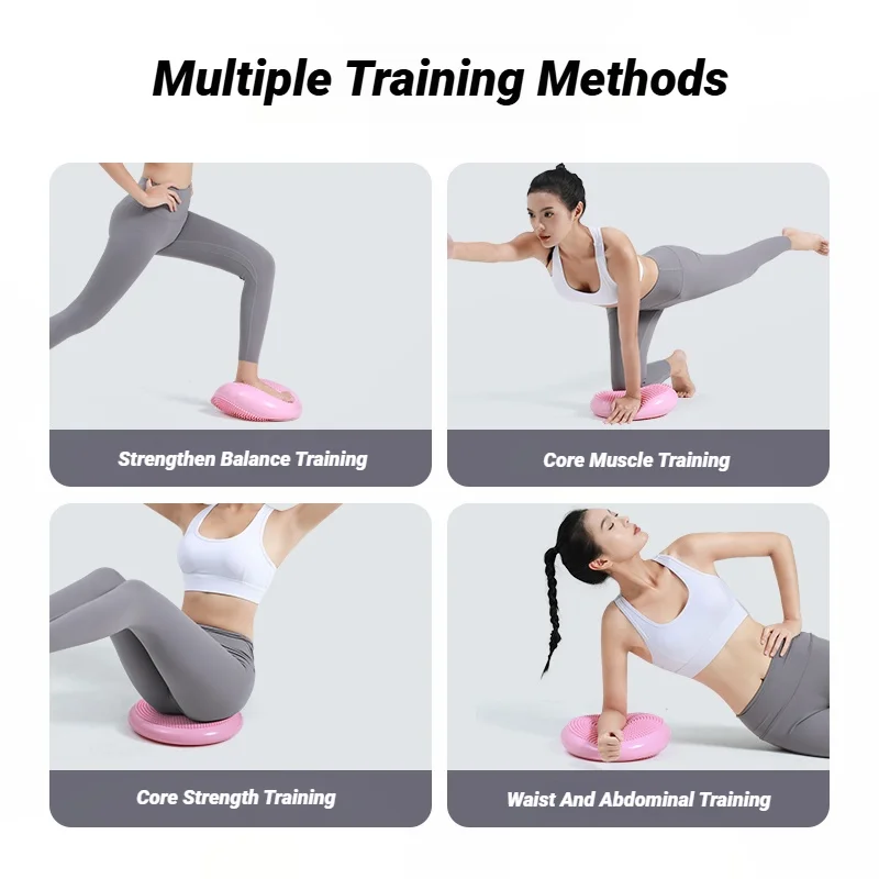 وسادة توازن قابلة للنفخ سميكة مقاومة للانفجار وناعمة لتدليك اليوجا وتمارين كرة المقعد #4