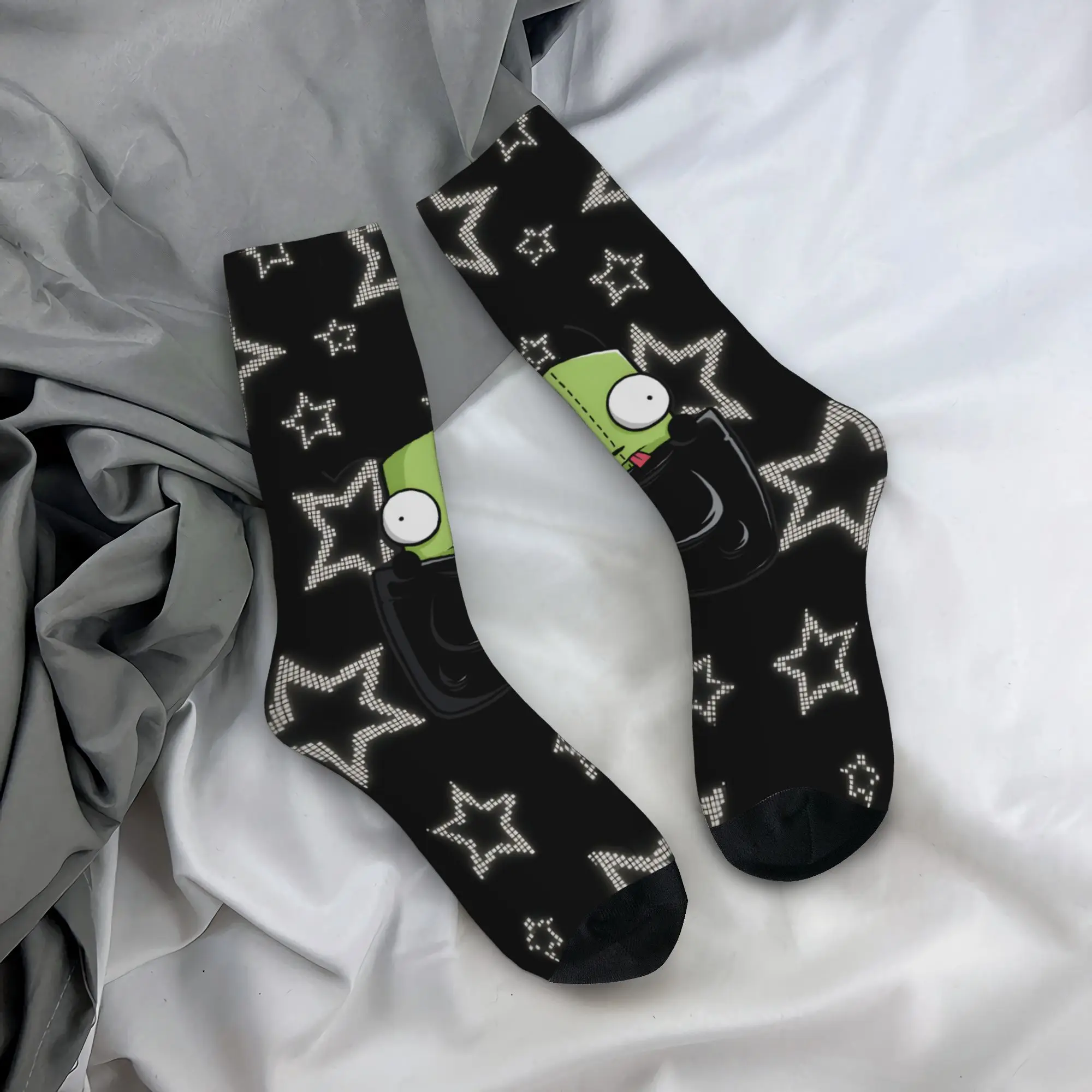 Autumn Winter Fashion Women Men Invaders Zim Gir Socks  Sweat Absorbing Crew Socks