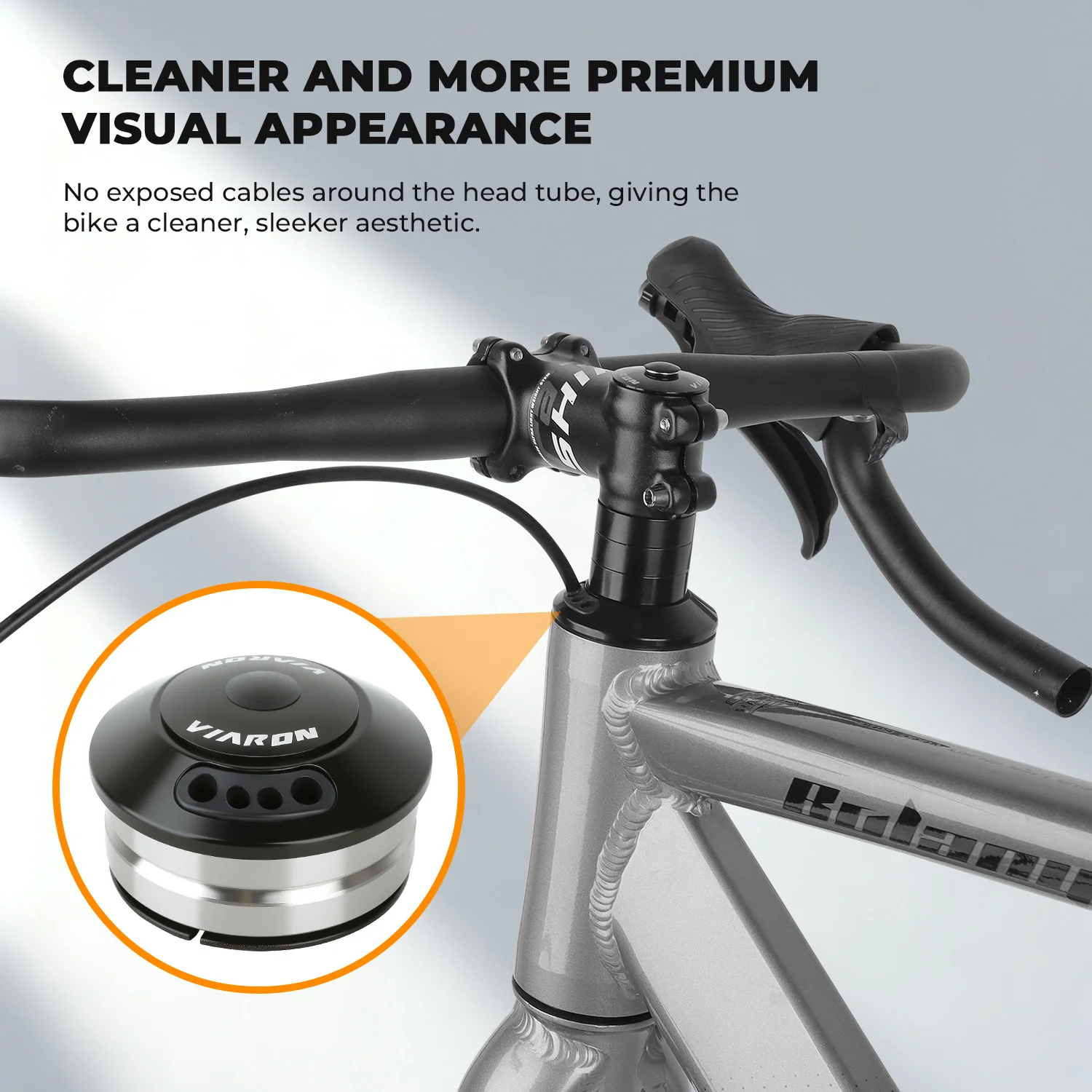 

Велосипедная рулевая колонка с внутренней проводкой 52x52 мм, алюминиевый сплав VIARON 6061, совместима с вилкой 28,6 мм