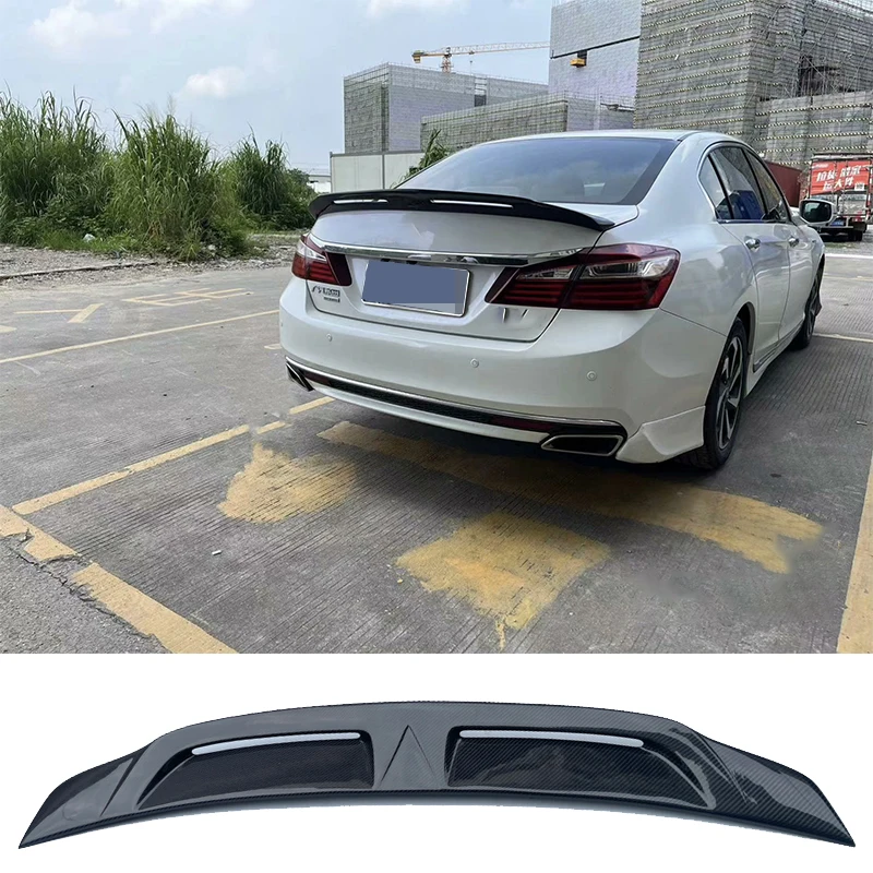 For Honda Accord 2014 2015 2016 2017 Year Glossy Carbon Fiber/FRP Rear Wing R Style Accessories Car Refitt Spoiler