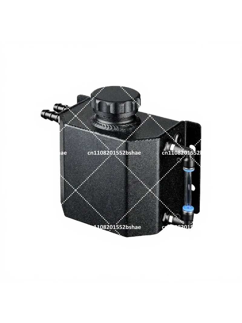 Universal 1L Square Oil Catch Can Overflow Tank Aluminum Alloy Coolant Reservoir for Vehicle