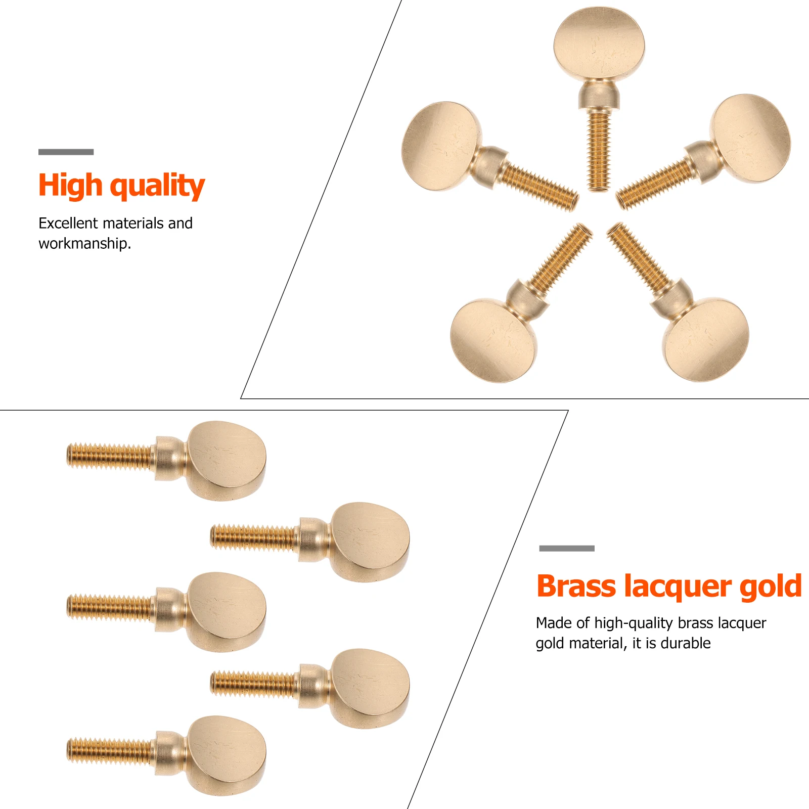 

5 Pcs Saxophone Accessories Musical Instrument Accessory Golden Part Replacement Curved Neck Screw Creative