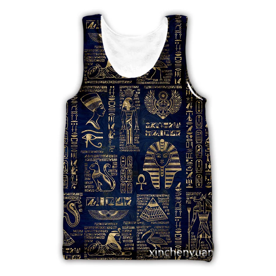 

Hot Selling New Egyptian Pharaoh 3D Digital Printed Summer Thin Men's Casual Trendy Vest