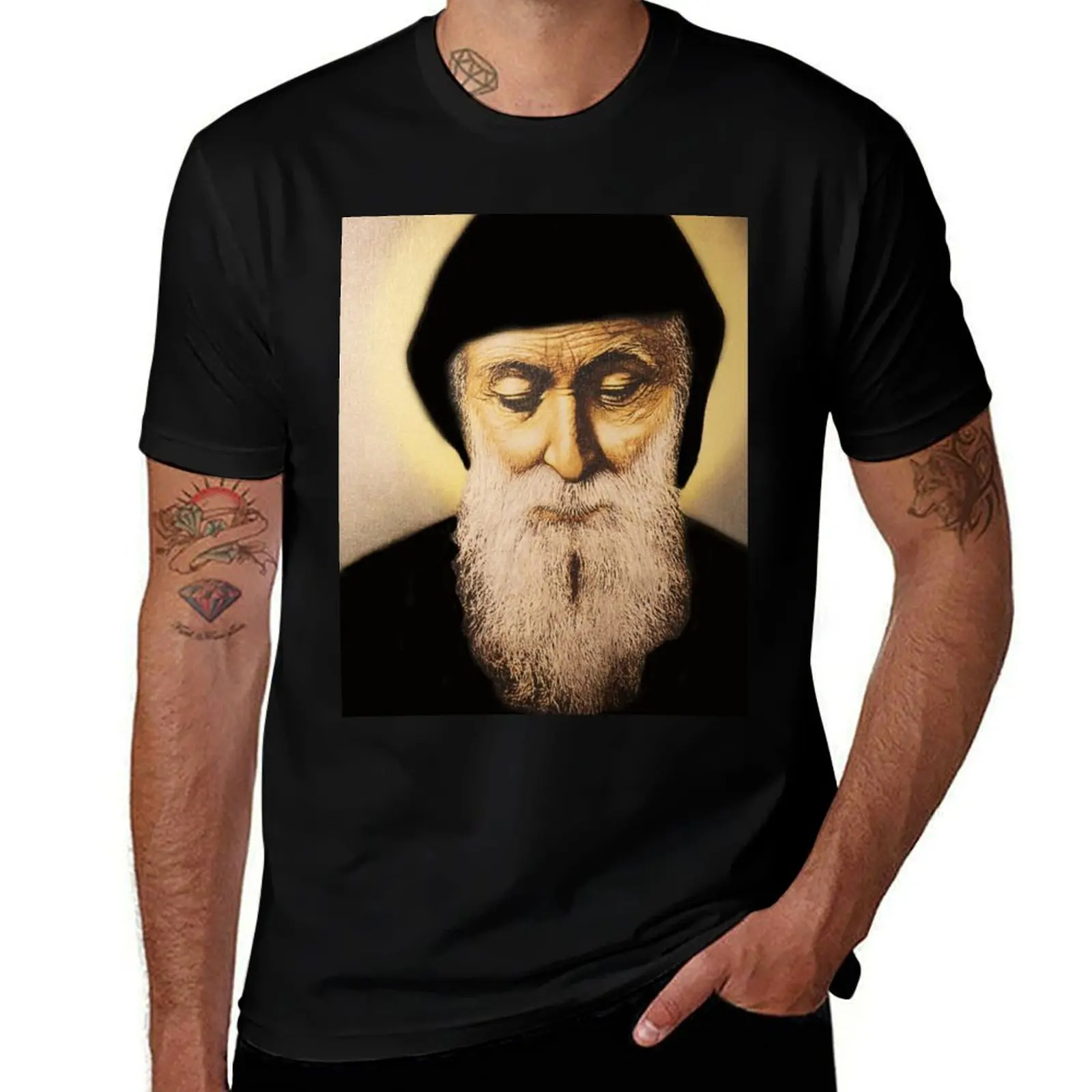 

Saint Charbel in Colors T-Shirt Aesthetic clothing tees slim fit t shirts for men