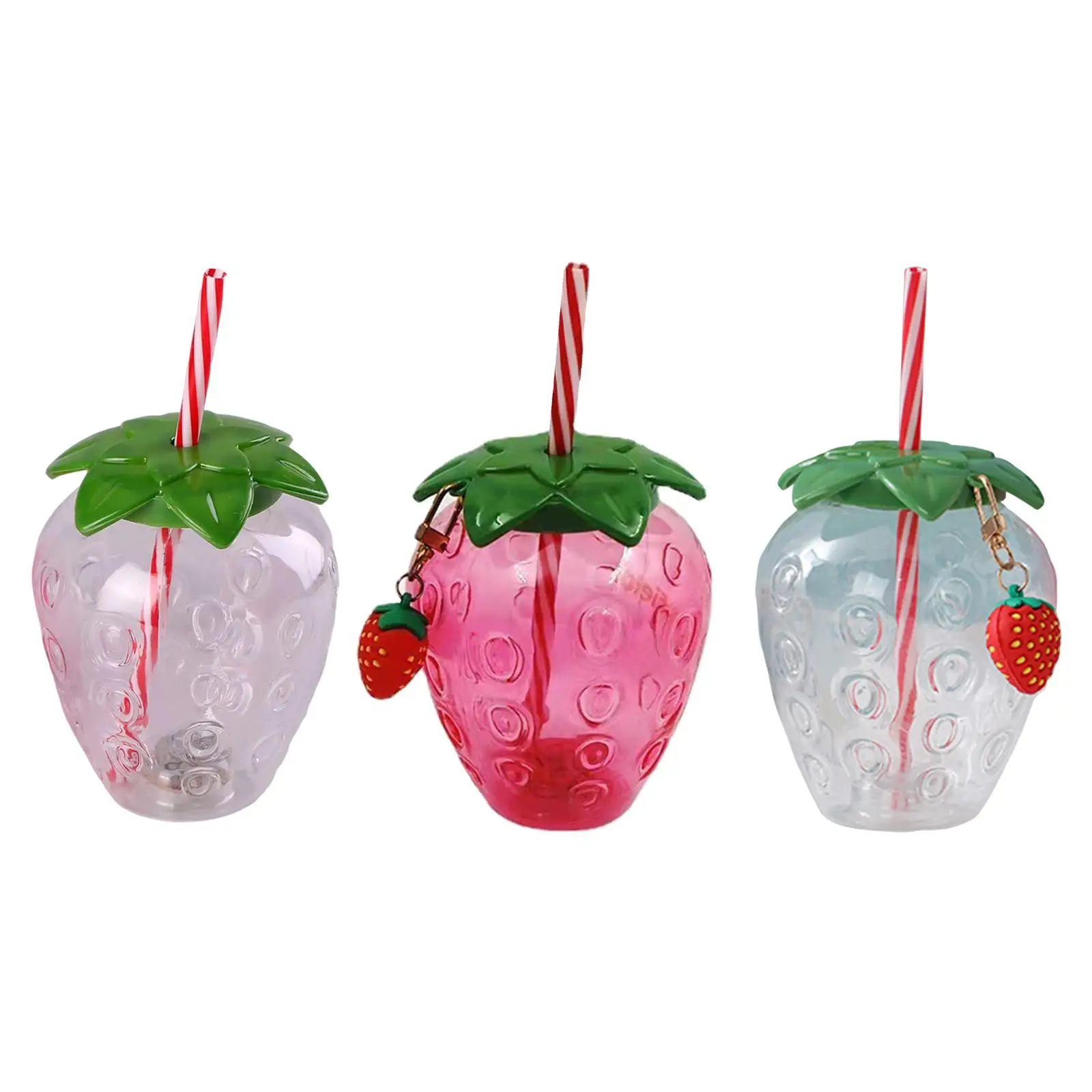 10x Strawberry Sippy Cup with Straw for Kids for Hawaiian Household Birthday