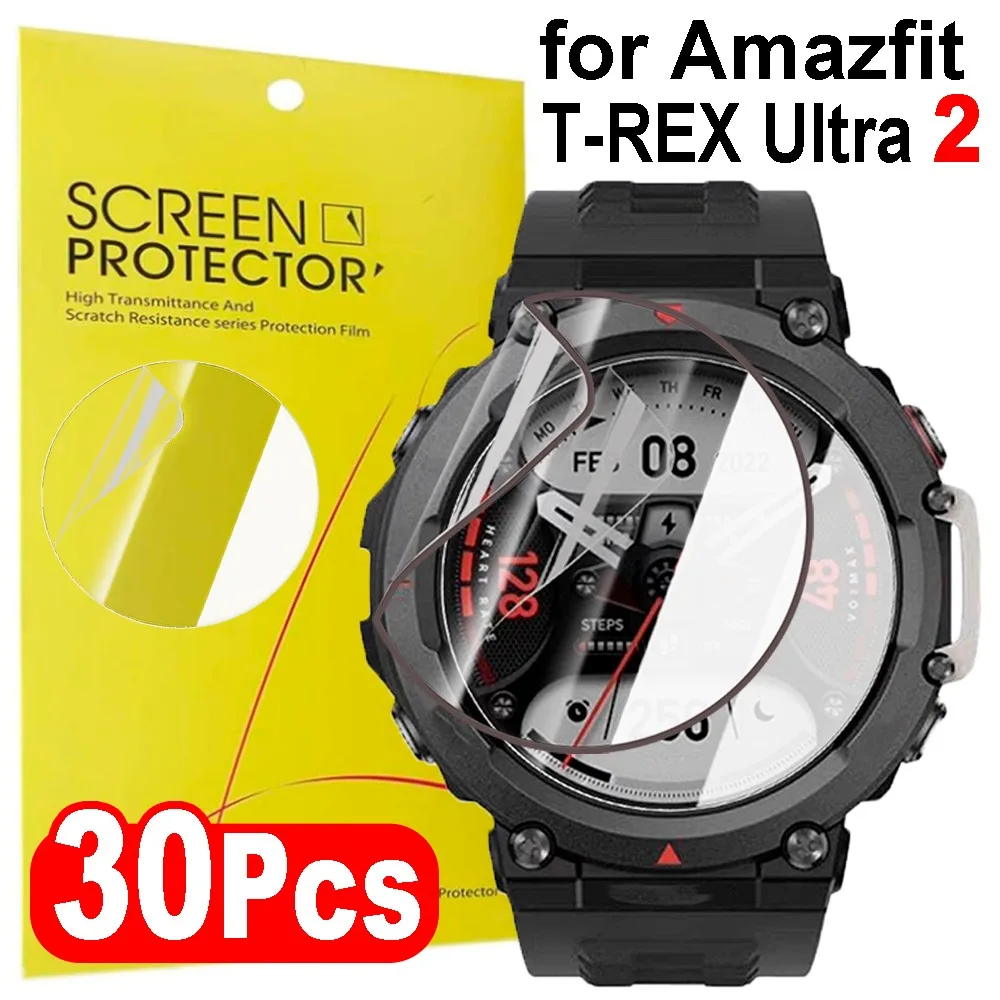 

1-30 шт. мягких гидрогелевых пленок для Amazfit T-Rex Ultra2, защитные пленки для экрана часов, композитные пленки для Amazfit T-Rex Ultra2, не стекло