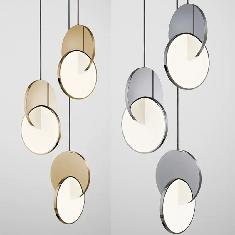 

Modern Geometric Led Small Pendant Lamps Gold Silver for Table Dining Bedside Bedroom Chandelier Home Decor Lighting Luminaires