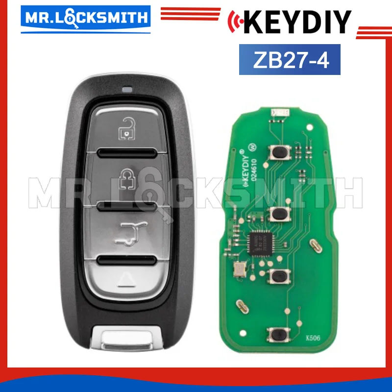 MRLOCKSMITH KEYDIY Universal Smart Remote Key KD ZB Series ZB27 ZB27-4 4 Buttons For Chrysler Type