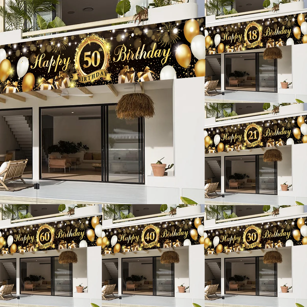 Happy Birthday Background 18 21 30 40 50 60 Birthday Party Decoration Birthday Banner Hanging Flag 30th Birthday Backdrop Decor