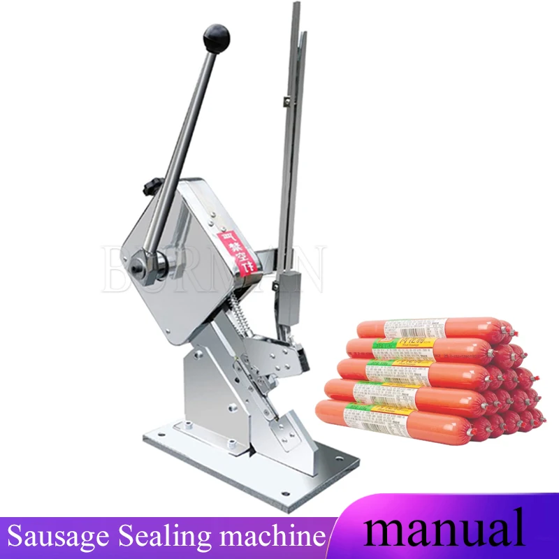 U Shaped Buckle Sealing Machine Sausage Sealer Aluminum Nail Strapping Maker Supermarket Plastic Bag Packaging Binding Machine