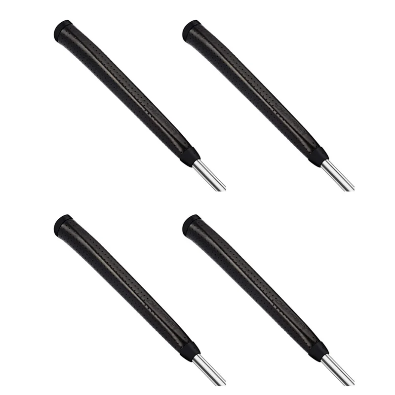

B93B-4X Wrap Golf Grip Pure Handmade Leather Material Standard Golf Club Grips Putter Grips-Black