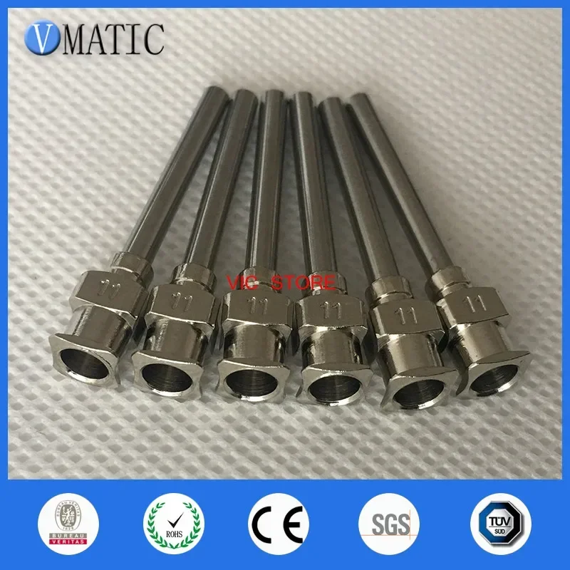 Free Shipping 12Pcs 1 Inch Tip Length 11G Blunt Stainless Steel Glue Dispensing Syringe Needles Glue Dispenser Needle