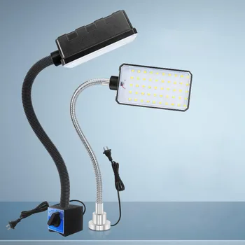 LED CNC 워크샵 작업 램프 선반 산업용 조명 12/20W 110-220V 작업대 용 유연한 구즈넥 마그네틱베이스 램프
