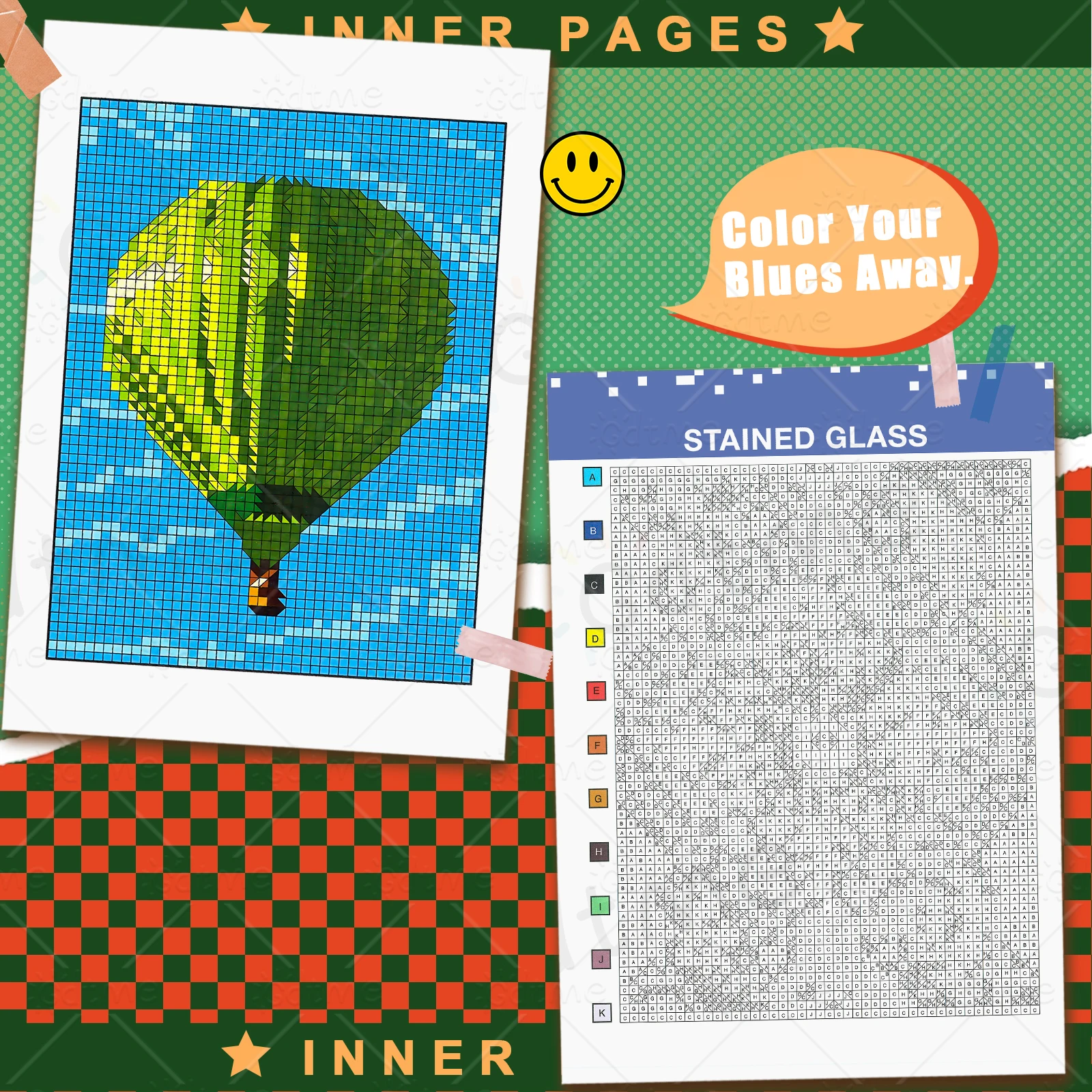 Quest Color By Letters Animals Plants Things Scenery Artwork by Letters Adult Coloring Book DIY Painting Drawing Books