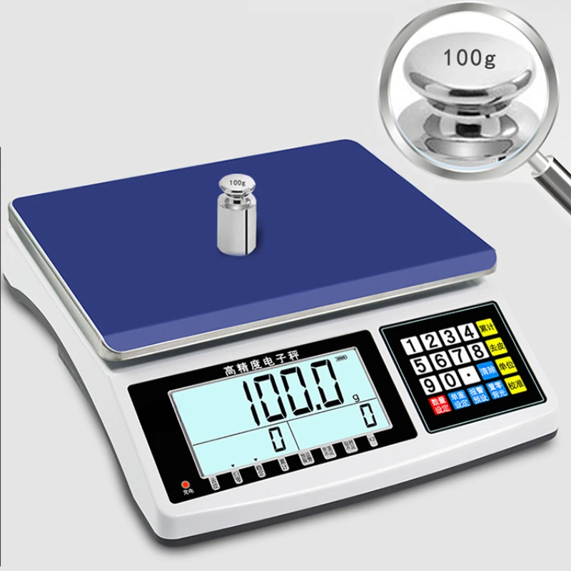 0.1g high-precision electronic platform scale, precise electronic counting , commercial industrial precision weighing