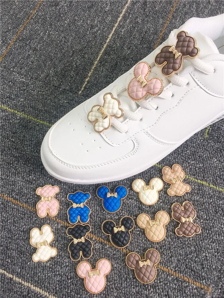 

New Jewelry Bear Shoelaces Decorations Shoe Charms Diy Sneakers Laces Buckle Accessories Metal Charms Decor For Girls Party Gift