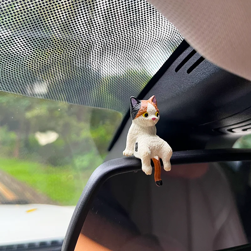 Car Interior Screen Display Laid-back Love Sleeping Cat Creative Home Cute girl Decorative Accessories Gift