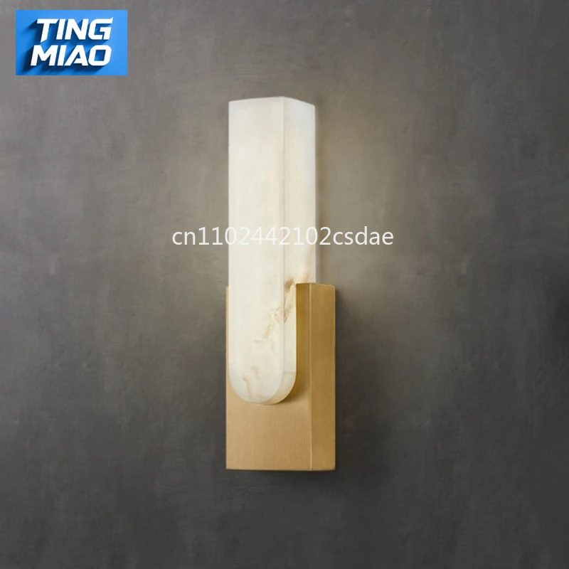 

Modern Wall Light Marble Wall Mounted Fixture Bedside Sconce Lamp for Bedroom Living Room Home Decor Grey Metal Simple Creative
