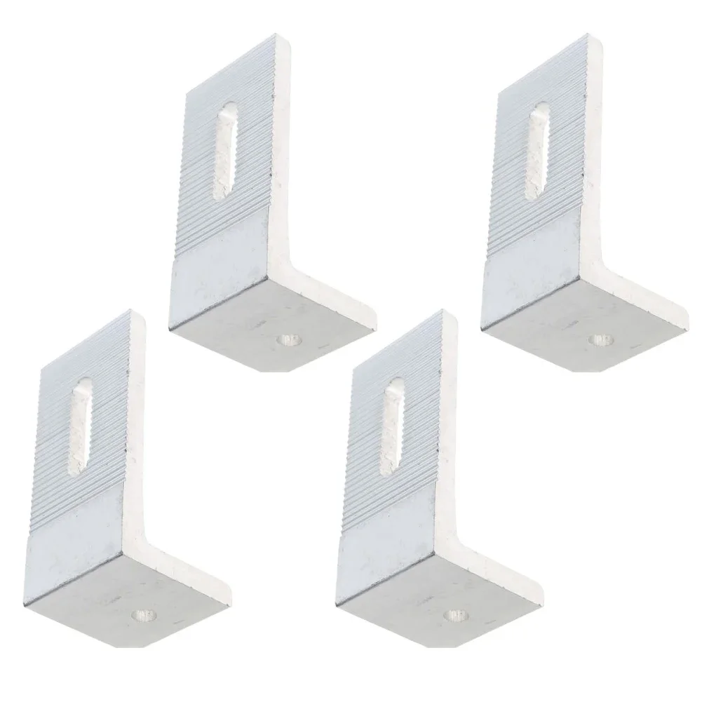 6.69 X 3.94 X 1.57 Inches L Foot Solar Mount Strong Load-bearing Capacity Quick On-site Installation Aluminum Alloy Construction