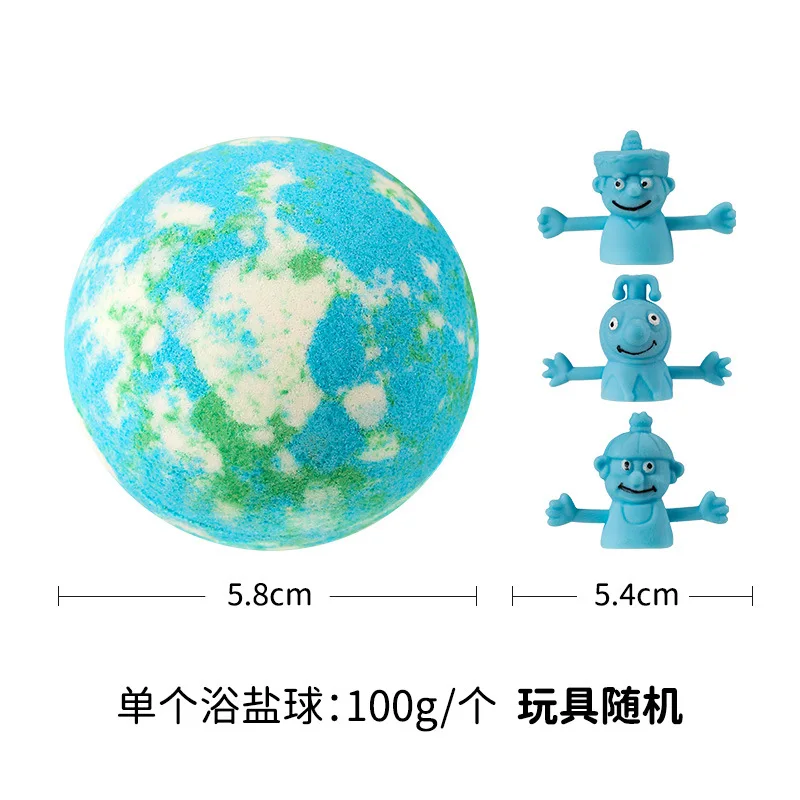 

Natural Organic Bath Fizzies for Kids with Surprise Finger Toys Gentle Bath Time Toys
