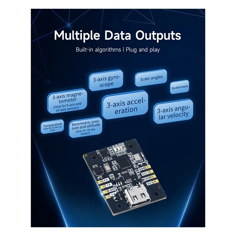 High-Precision 9-Axis IMU Module Support AHRS Attitude Calculation Sensor Module For ROS For Robots