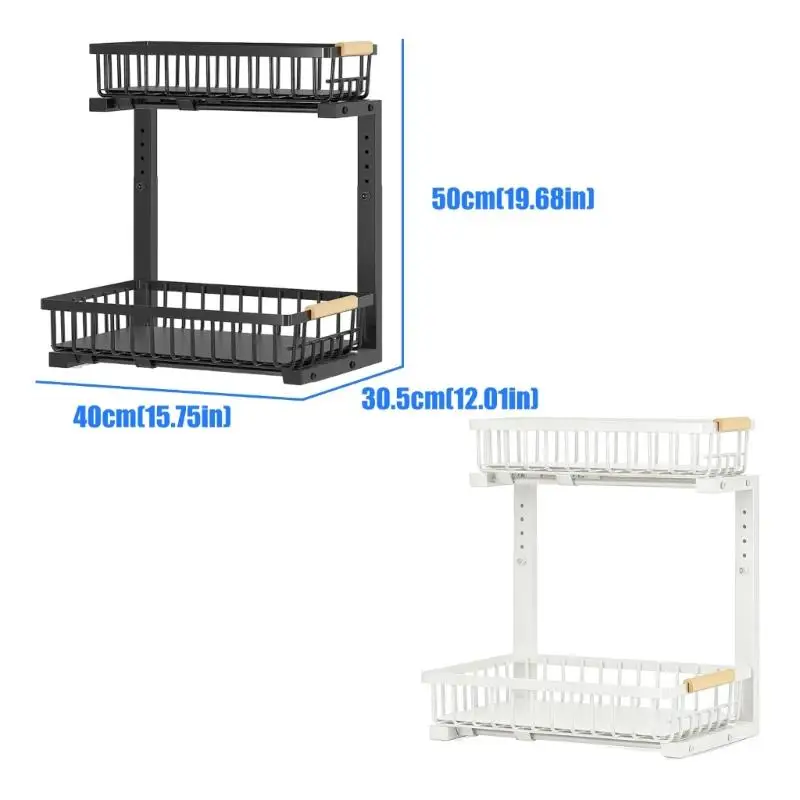 Individualized Under Sink Storage Unit For Kitchen Cabinet Arrangement Featuring Durable Carbon Steel Construction And D2RD