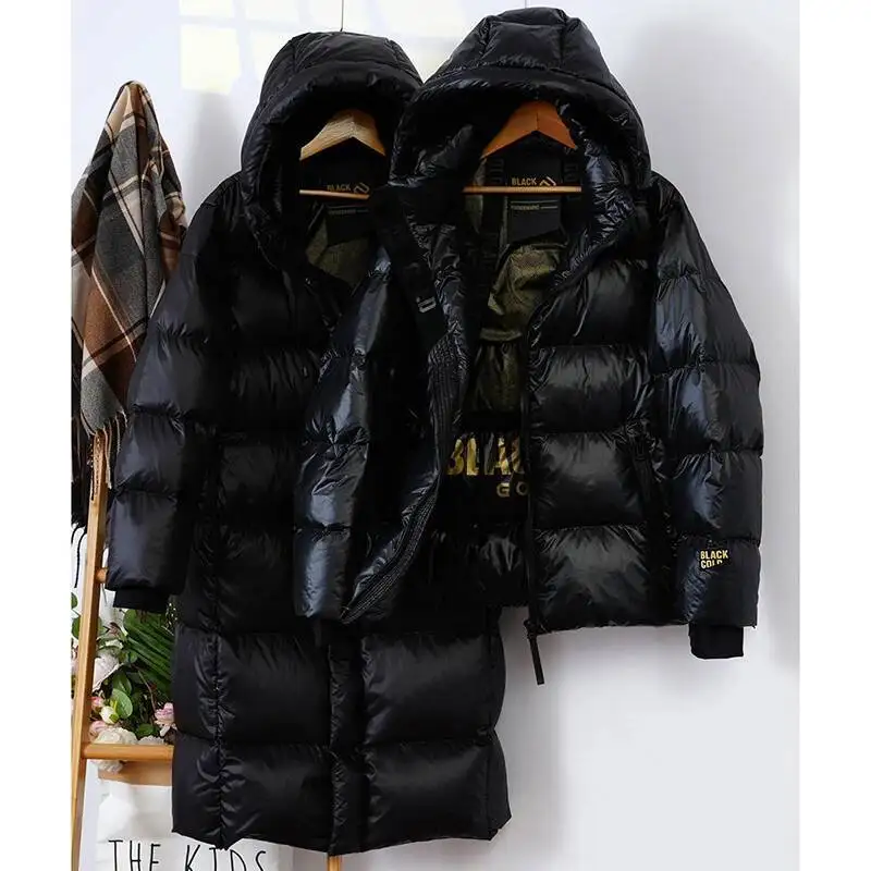 Schinteon Damen-Daunenjacke mit weißer Ente und Kapuze, lässig, über Größe, Herbst und Winter, warm, locker, dick, kurz, Outwear, 2024, Neu