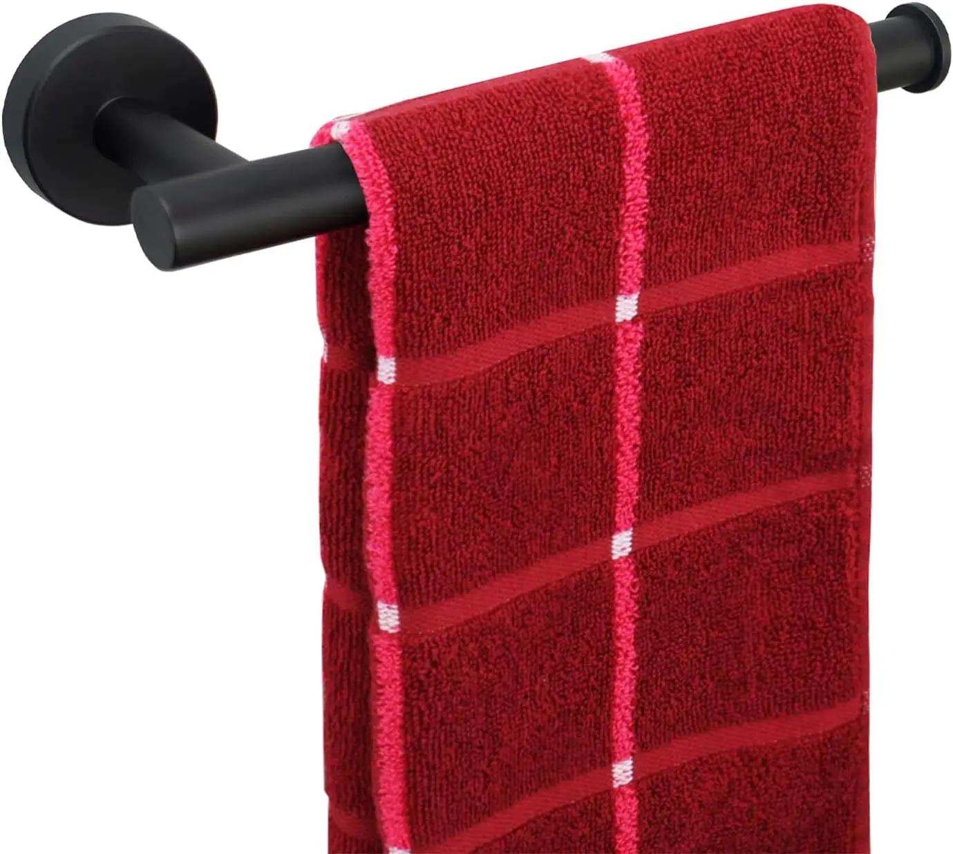 

Stainless Steel Towel Holder, 9 Inch Wall Mounted Towel Ring for Bathroom Kitchen in Matte Black
