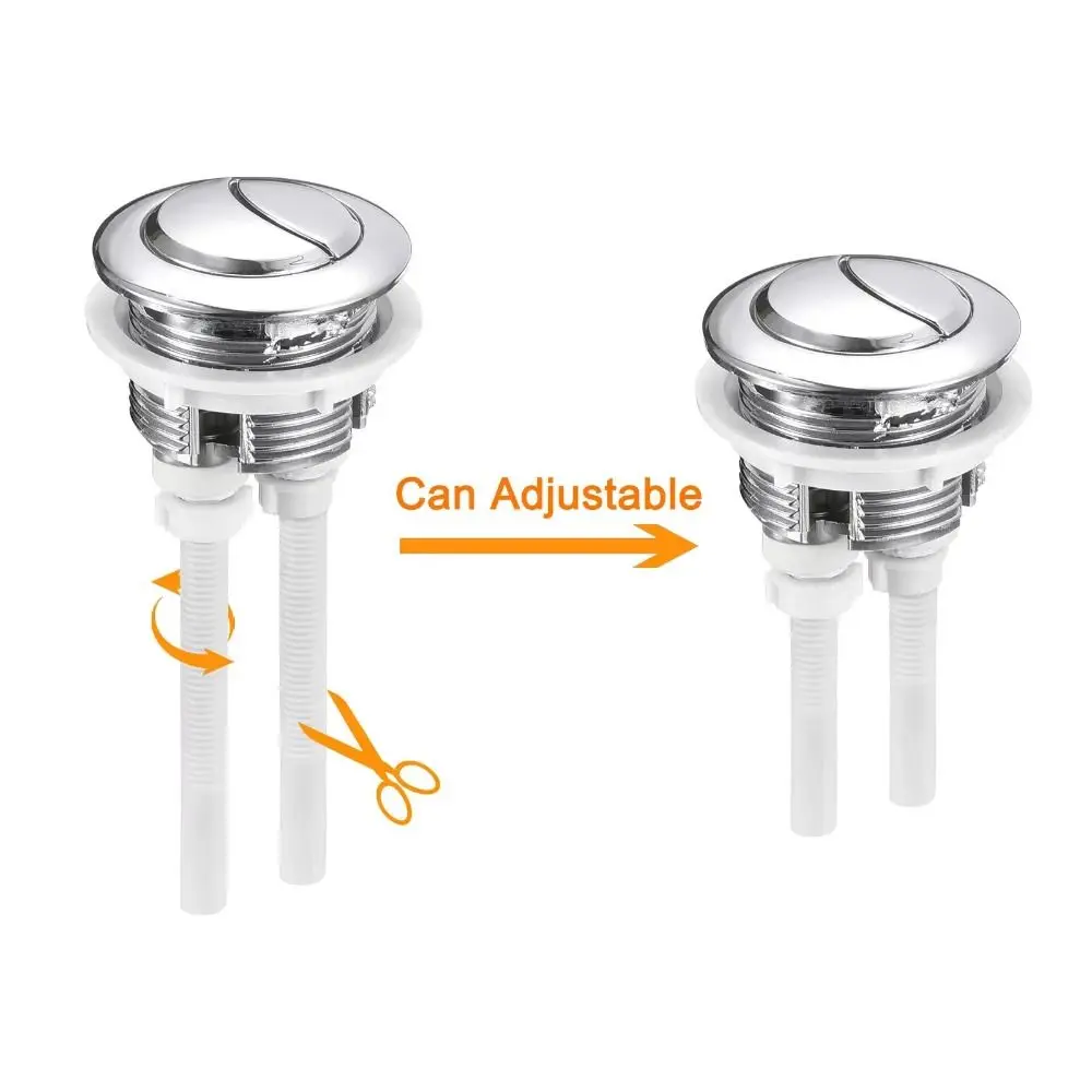 1Pcs 47/57/70mm Toilet Tank Button Round/Square Shape Plastic Toilet Push Buttons Valve Rods Dual Flush Button