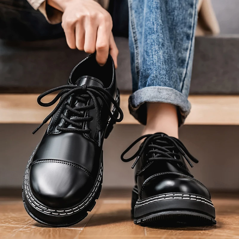 Business leather shoes four seasons soft sole comfort men\'s casual dress shoes groom wedding shoes fashion party leather shoes