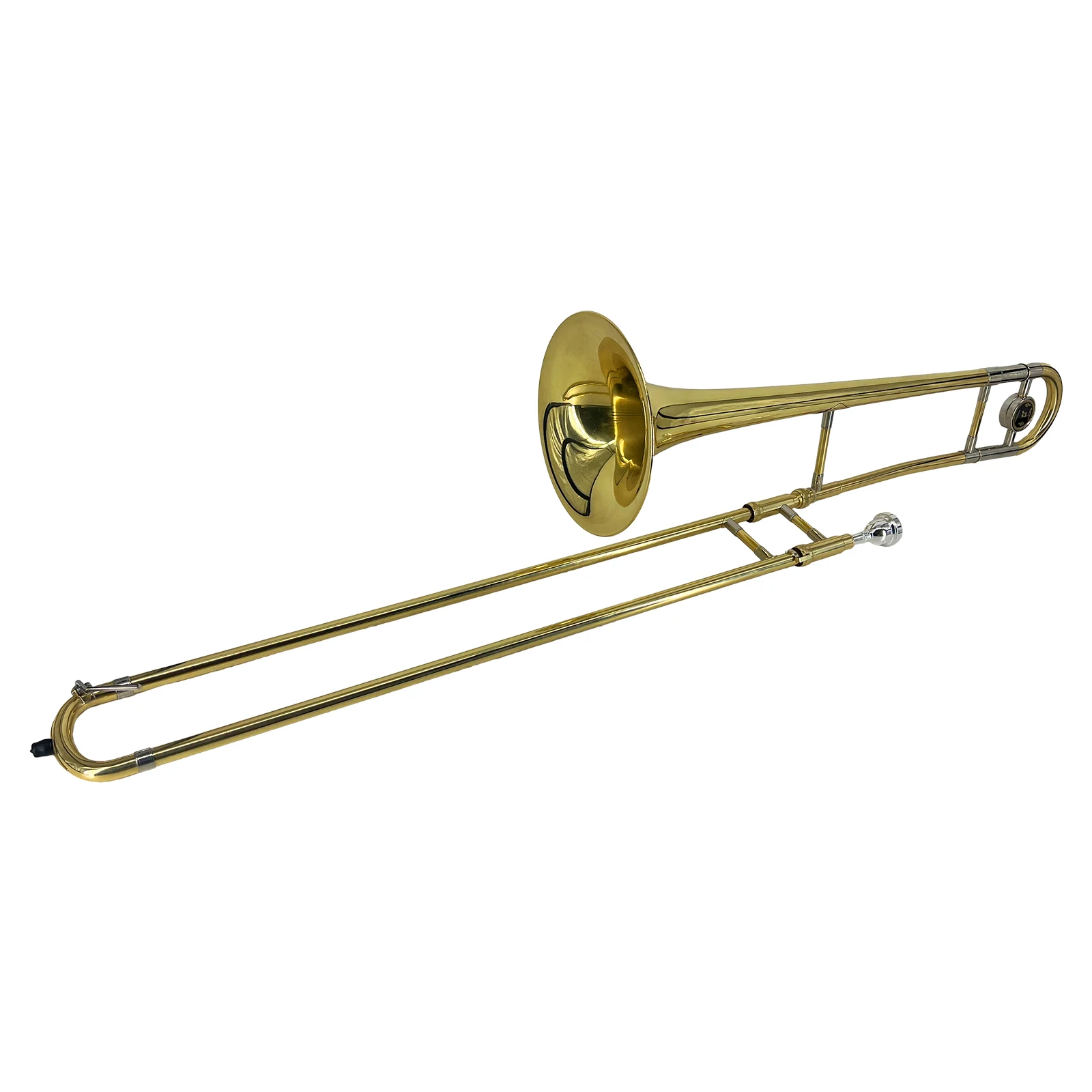 Trompeta Alto Trombón Latón Bb Tono B Instrumento de viento plano con boquilla de cuproníquel Instrumento de viento de trombón
