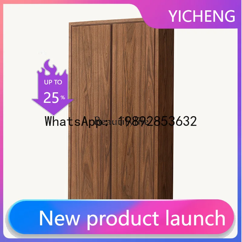 

QQ American rural solid wood double door wardrobe log simple storage high cabinet customization