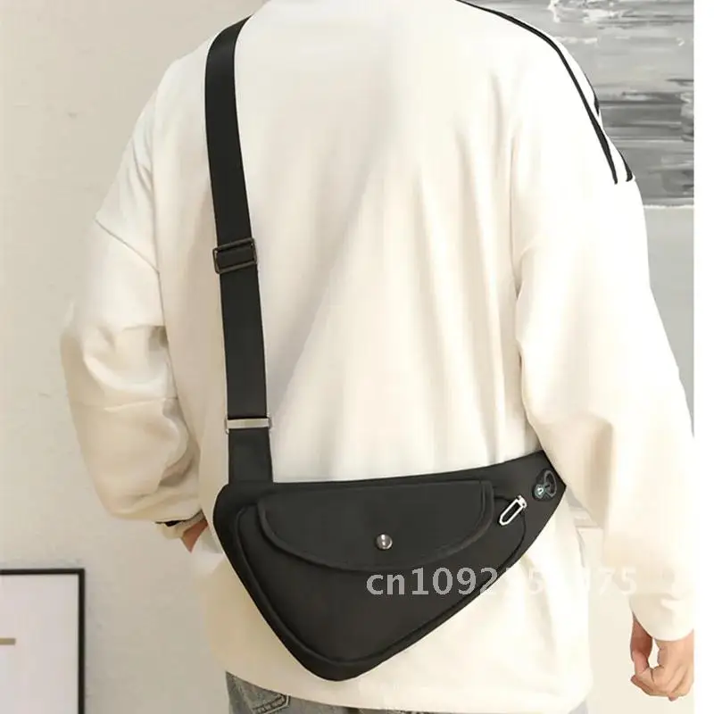 anti-theft chest bag male crossbody bag with earphone jack small phone travel bag shoulder outdoor bag one sports bag mobile bag