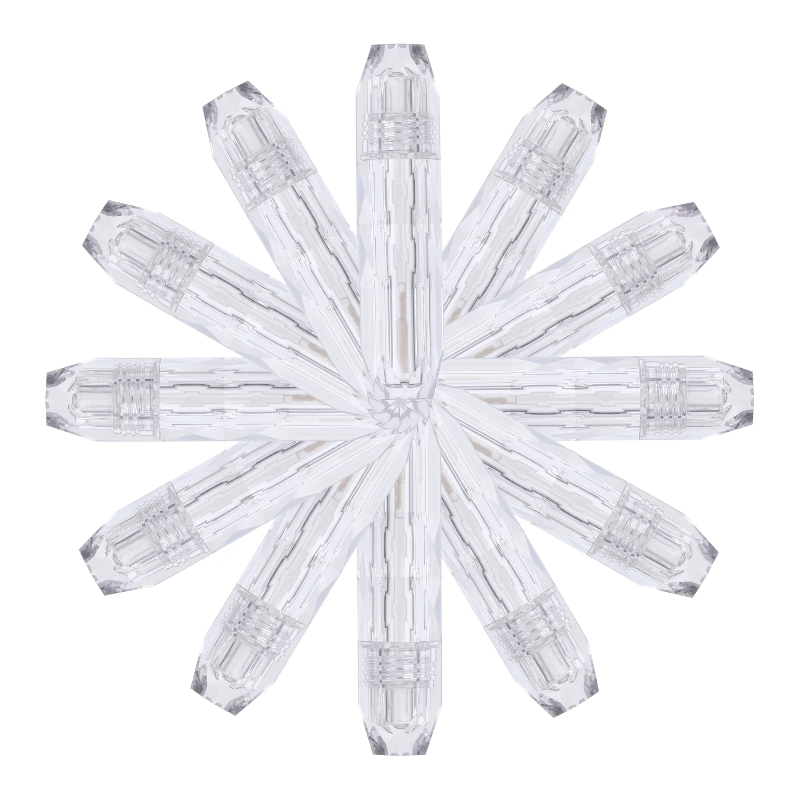 15 pz Tubo Lucido Contenitore Vuoto Forma di Diamante Riutilizzabile A Prova di Perdite Leggero Formato Da Viaggio Per Labbra Olio Colorante Liquido Premium