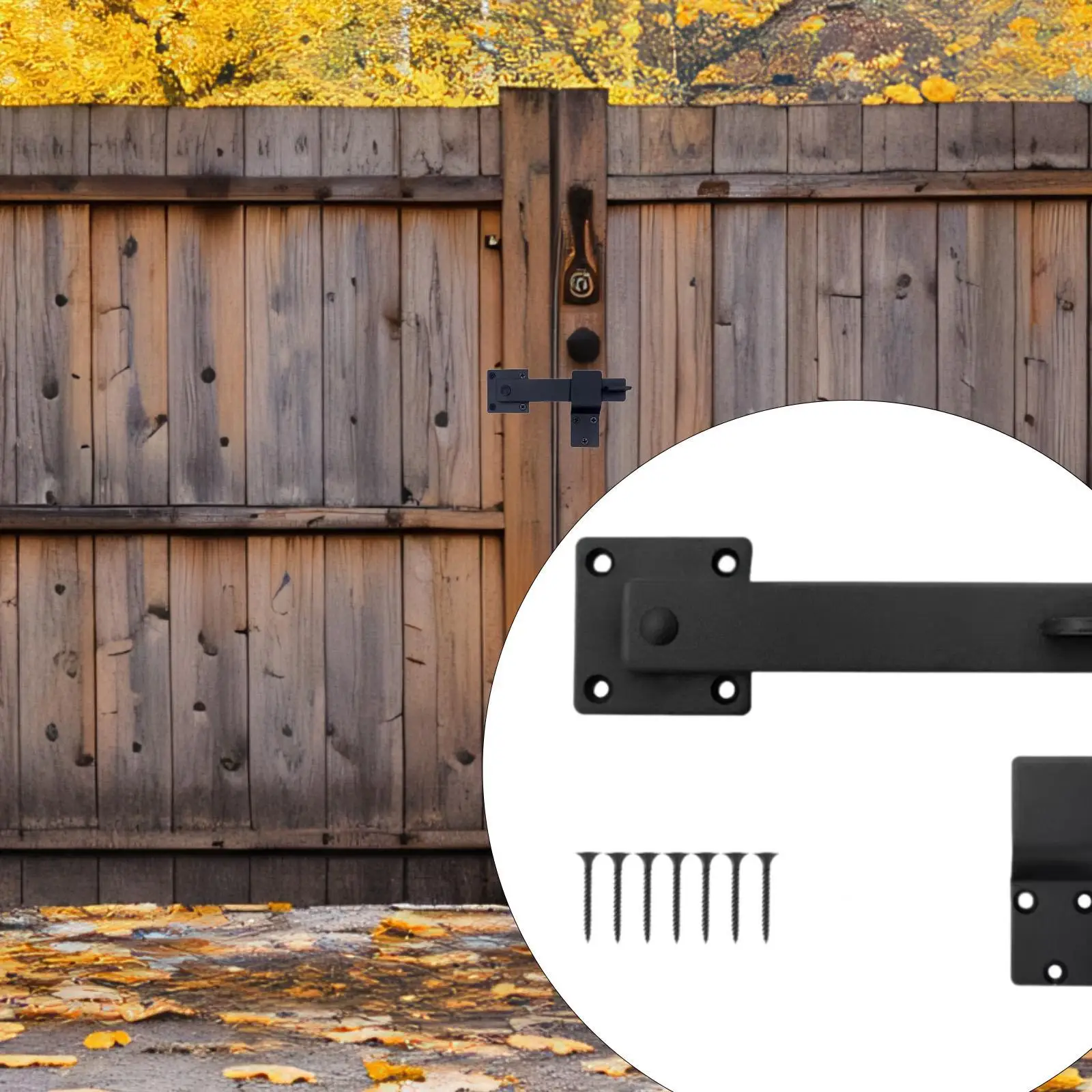 Barn Door Lock Flip Latch Kit Matte Black Sturdy Accessory Carbon Steel