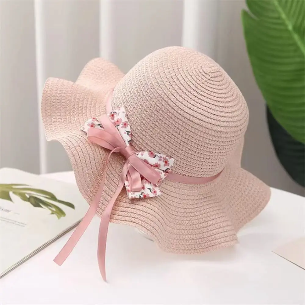 Kids Girls Summer Sun Hat Straw Hat Bag Fashion Children Sunscreen For Girls Cool Hat Handbag Cute Breathable Baby Accessories